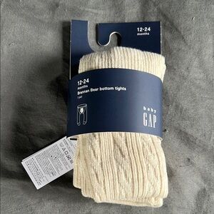 NWT Cream Knit Tights 12-24 Months